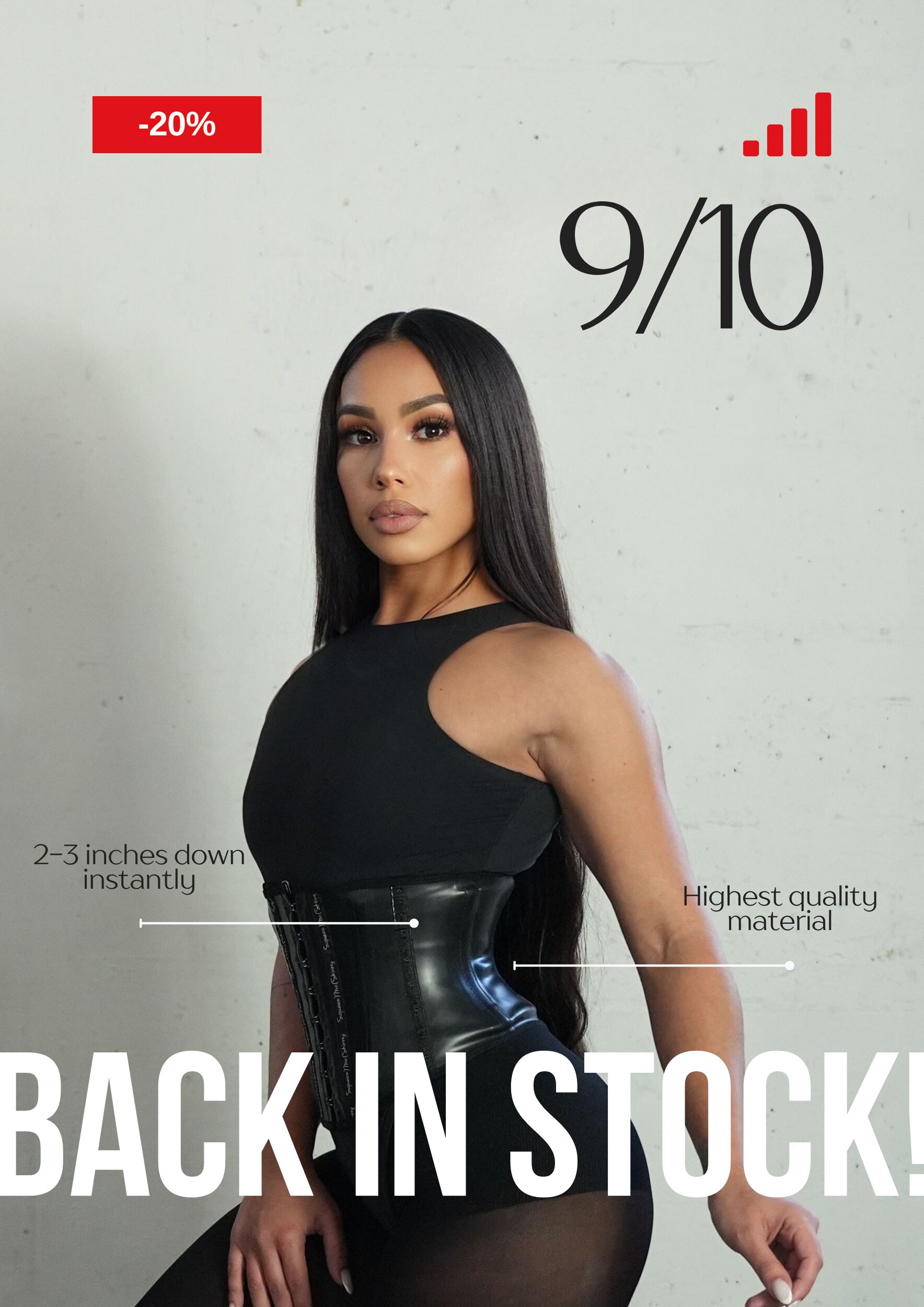 8" MAX COMPRESSION WAIST TRAINER